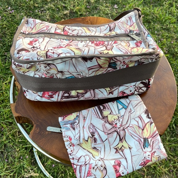LeSportsac  Disney tinker bell classic hobo  crossbody with pouch - Picture 5 of 11